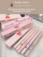 Light sweet and soft fog lipliner outlines the lip shape, lasting, not easy to fade, not take off makeup, nude pink lip liner