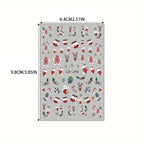 9 Sheets Christmas Nail Art Stickers Multi Pattern Christmas Snowflake Nail Art Stickers Suitable for Nails Art Decorations