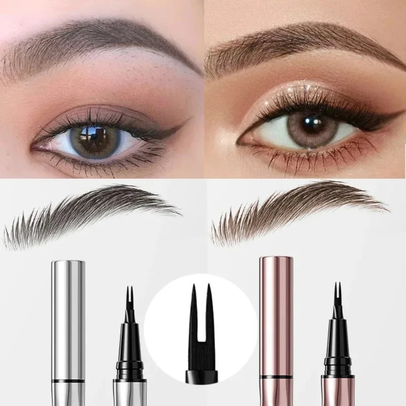 2Points Eyebrow Pencil Long Lasting Easy To Grip Eyebrow Tattoo Waterproof Thin Liquid Lying Silkworm Brow Pen Korean Makeup New
