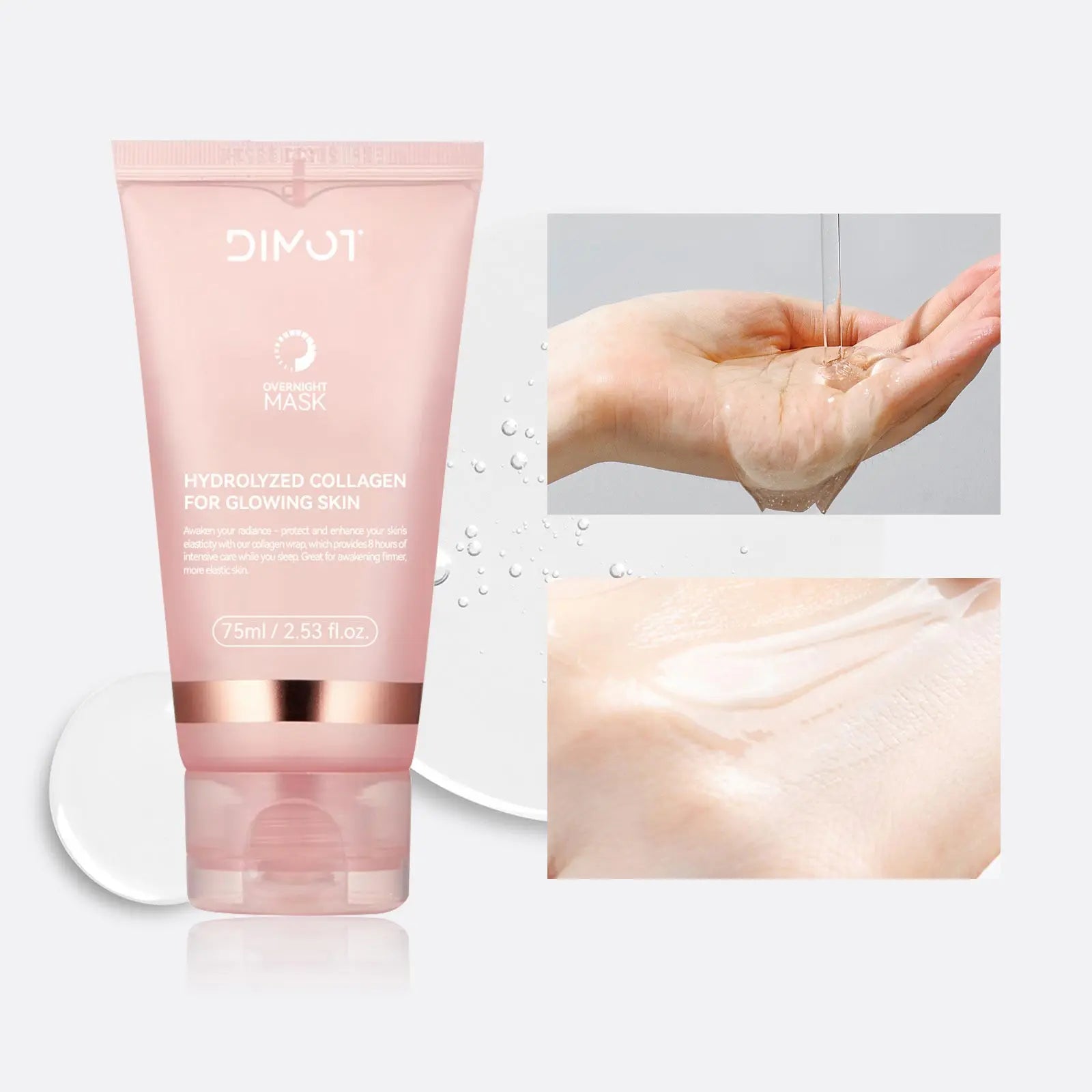 Collagen Night Wrapping MaskReduces Sagging & Dullness Hydrolyzed  Elasticity Hydration Skin Care for All Skin Types