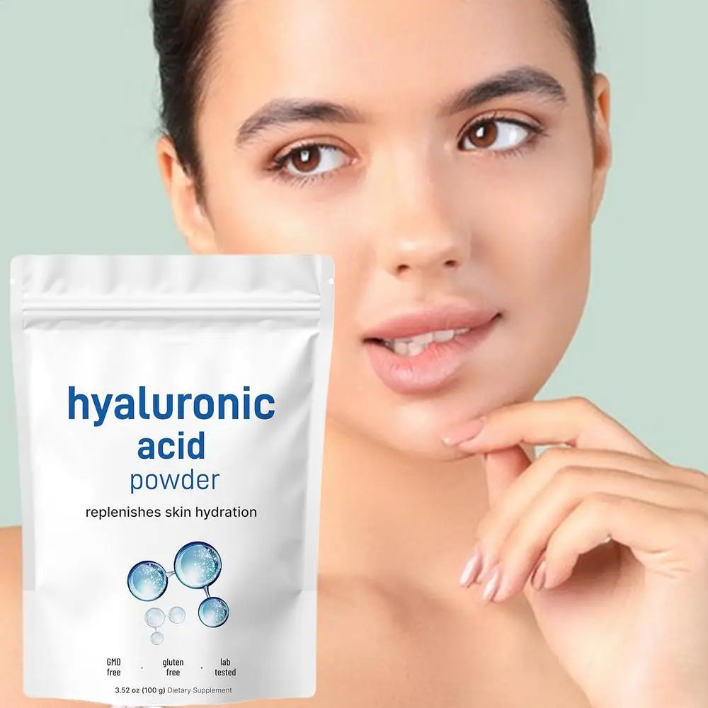 100g Hyaluronic Acid Powder, Deep moisturizing ,Moisturizing and Whitening,top Cosmetic Ingredients Anti-aging Food Grade