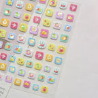 Halloween 5D Nail Art Stickers Sweet Pink Heart-Shaped Pumpkins Black Cat Bat Flocks Ghosts Skeleton Manicure Decal for Girls