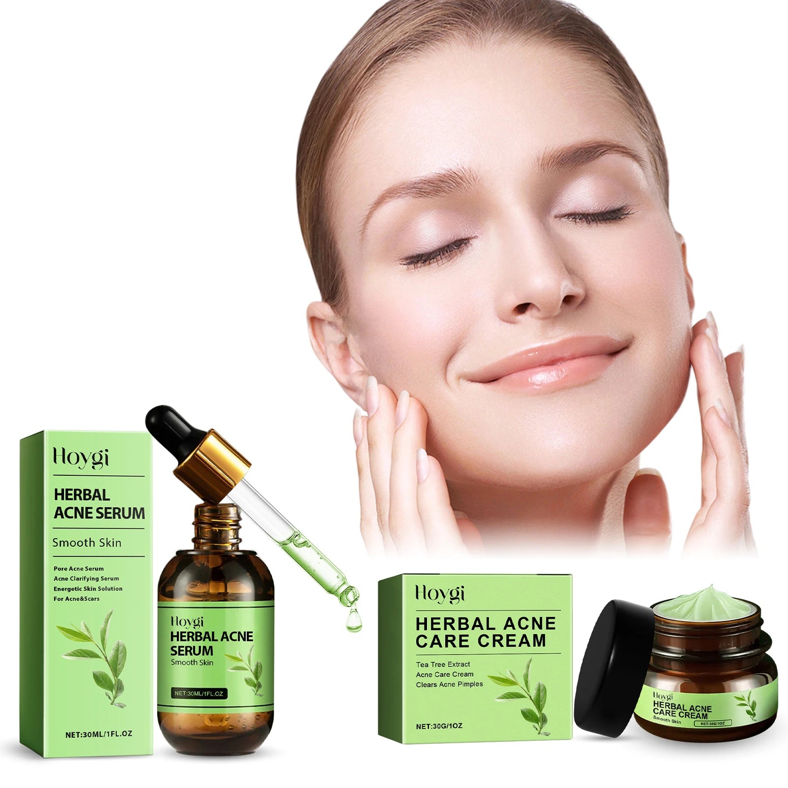 Acne Face Cream Pimple Treatment Oil Control Repair Redness Remove Blackhead Smooth Hydrating Moisturizing Pore Shrinking Serum