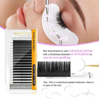 NAGARAKU 6 Cases Classic Mix Eyelash Extension Natural Soft Supplies Synthetic Mink Individual 7-15 Mix 16 Lines High Quality