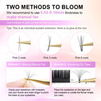 NAGARAKU 6 Cases Classic Mix Eyelash Extension Natural Soft Supplies Synthetic Mink Individual 7-15 Mix 16 Lines High Quality