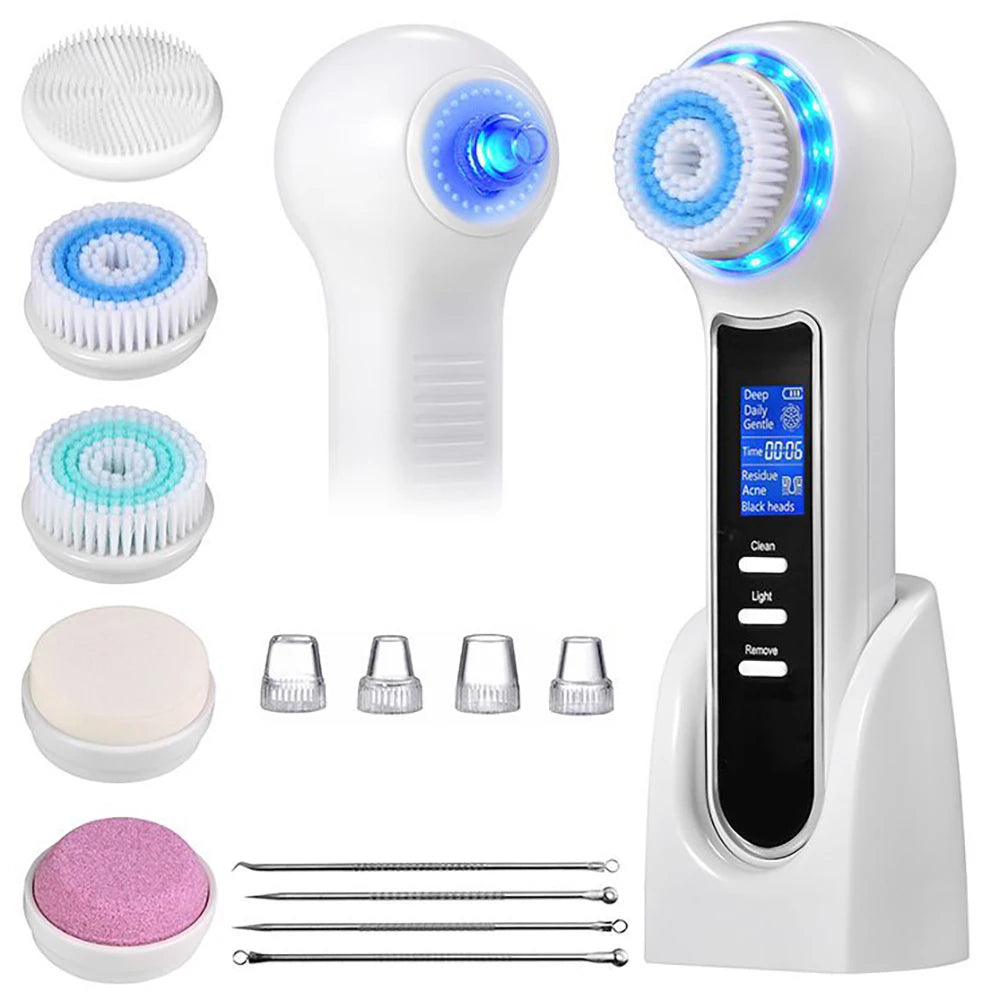 Facial Washer Exfoliator, Electric Facial Rotating Brush for Exfoliation, Massage and Deep Cleansing