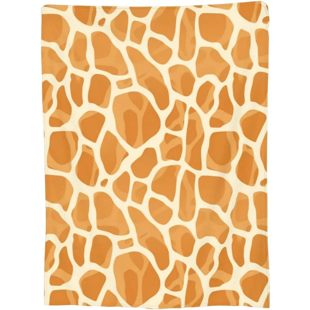 Giraffe Skin Pattern Throw Blanket Gifts for Adults Kids Flannel Blankets Soft Comfy Lightweight for Home Decor Couch Bed Sofa