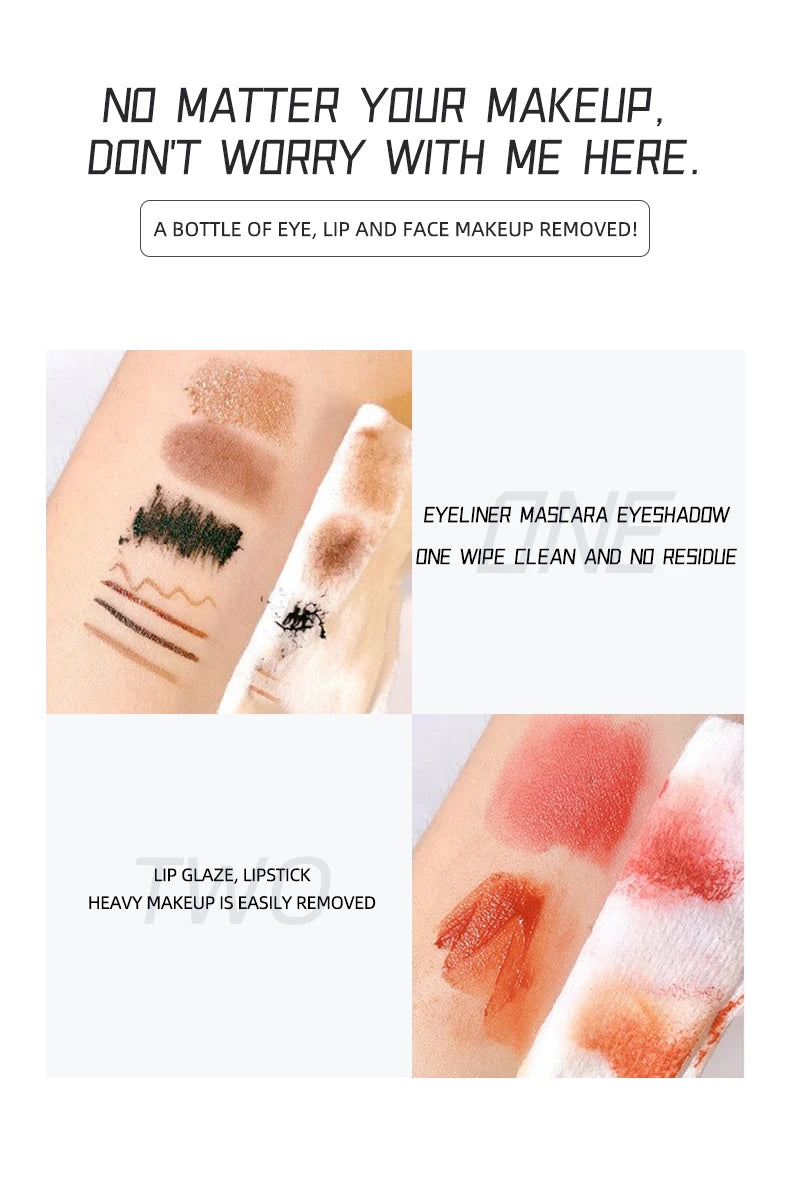 Portable makeup remover, gentle and non-irritating, deep cleansing and moisturizing