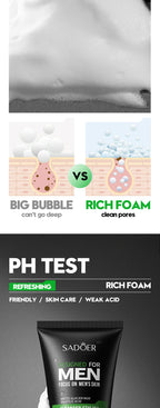 Cool Facial cleanser Refreshing Fragrance Deep Cleansing Moisturizing Moisturizing Pore Tightening Men's Facial Cleanser