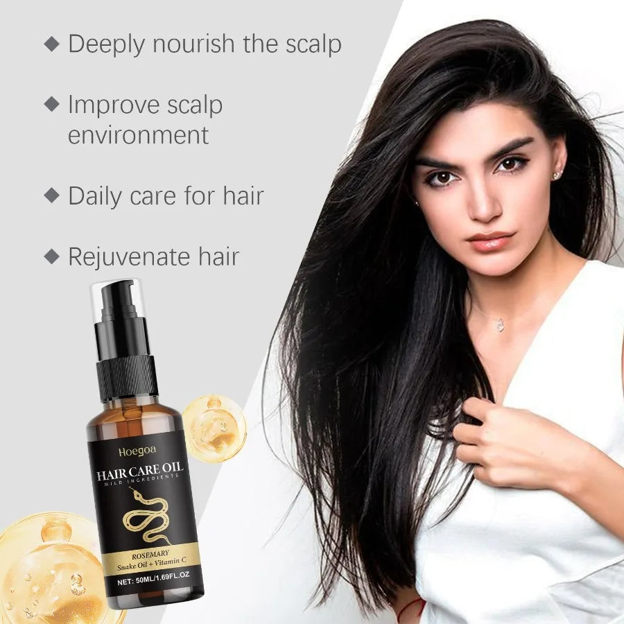 Hoegoa Hair Care Oil Rosemary Gentle Moisturizing Hair Care Soft Nourishing Hydrating Hair Care Essential Oil