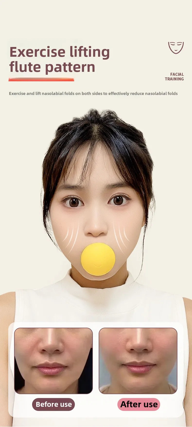 Facial Trainer Anti-Face Lifting Eliminate Nasolabial Wrinkles Artifact Tighten Skin Lift V-Face Masseter Instrument