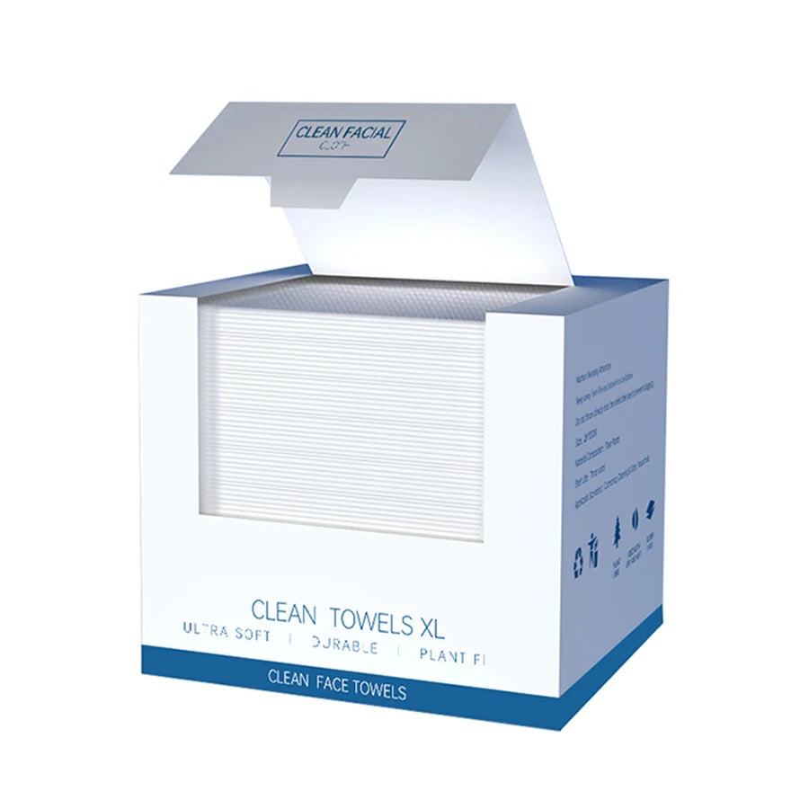 26*30cm Box Disposable Facial Cleansing Towel Thickeneded Large Size Cleansing Skin Suitable for All Skin Types Unisex 40 Pumps/Box