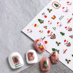 9 Sheets Christmas Nail Art Stickers Multi Pattern Christmas Snowflake Nail Art Stickers Suitable For Diy Nails Art Decorations
