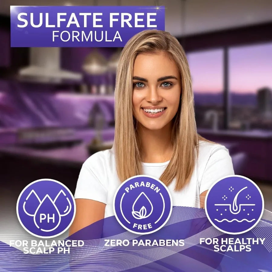 Hard Water Shampoo and Conditioner Set Sulfate Free Hair Care Products for Women and Men Moisturizing Treatment with Chelating