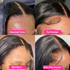Body Wave Middle T Part Lace Front Bob Wig 13x4 Human Hair Wigs 180 Short Loose Body Wave T Part Lace Frontal Bob Wigs For Women