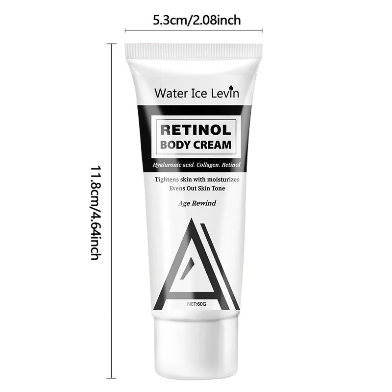 Retinol Body Cream Contains Collagen, Avocado and Hyaluronic Acid, Smooth and Moisturizing, Suitable for Body Massage, Suitable for All Skin Types
