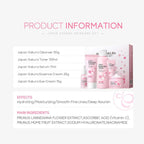 5/3pcs/Set Sakura Skin Care Sets Face Cream Serum Toner Facial Cleanser Sunscreen Eye Cream Gift Box Face Skin Care Set Product