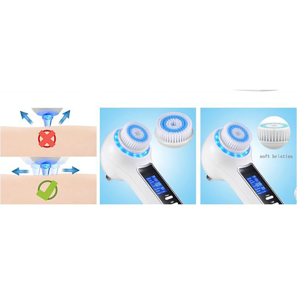 Facial Washer Exfoliator, Electric Facial Rotating Brush for Exfoliation, Massage and Deep Cleansing