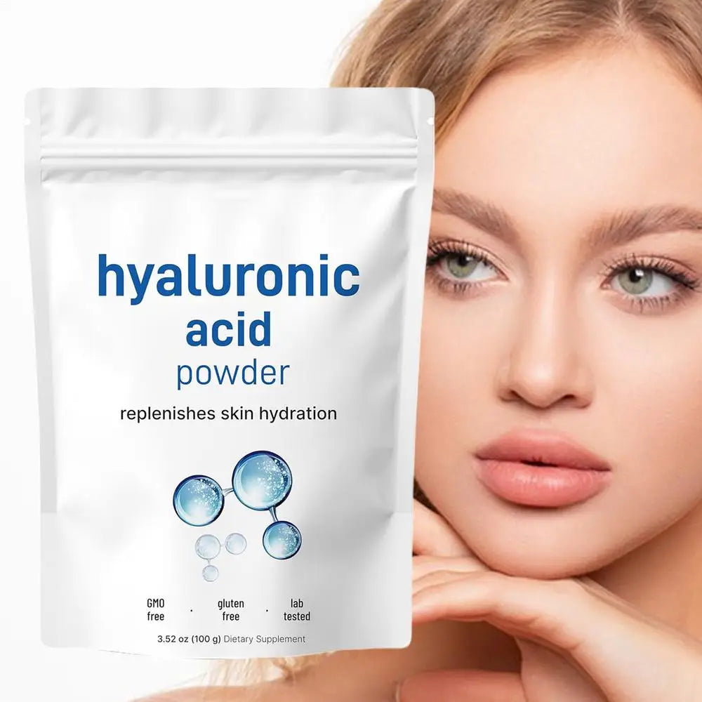 100g Hyaluronic Acid Powder, Deep moisturizing ,Moisturizing and Whitening,top Cosmetic Ingredients Anti-aging Food Grade