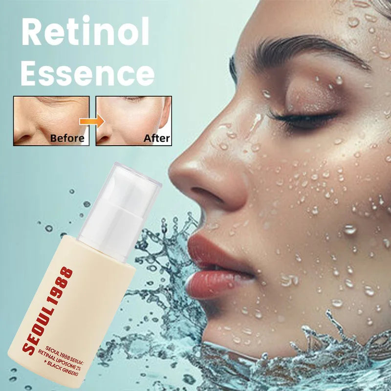 Korean Skin Care Seoul 1988 Vitamin C Wrinkle Care 4% Retinol Ginseng Serum Firm Fine Lines Eye Cream  Moisturizing Brighten Set