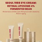 Korean Skin Care Seoul 1988 Vitamin C Wrinkle Care 4% Retinol Ginseng Serum Firm Fine Lines Eye Cream  Moisturizing Brighten Set