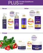 AILKE Glutathione PLUS Bleaching Skin Care Set, Moisturizing, Even Skin Tone, Improve Dark and Black Skin, Reduce Spots