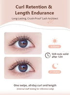 MACKANDY Curling Mascara Volumizing & Lengthening Formula, Buildable, Clump Resistant, Longwear Smudge-Resistant Black Mascara