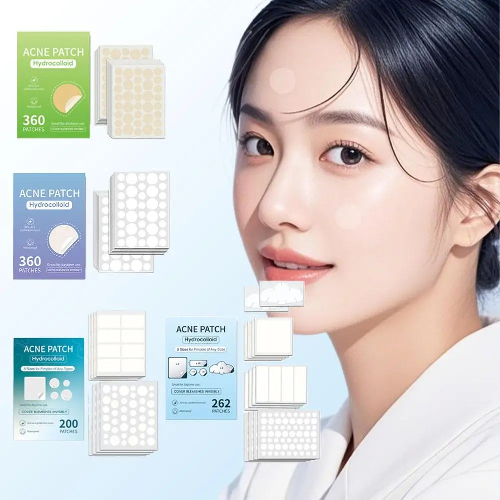 262/360Pcs Cute Colorful Pimple Patches Acne Treatment Stickers Invisible Acne Cover Face Spot Pimple Patch Skin Care Makeup