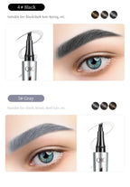 4 Points Eyebrow Pen 5 Colors Liquid Brow Pencil Dark Brown Microblading Eyebrow Pencil Waterproof Eyebrow Tattoo Pen Cosmetics