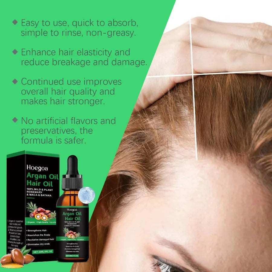 Hoegoa Argan Hair Care Essential Oil Improves Dry And Split Hair And Nourishes Hair Care Essential Oil