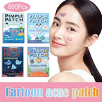 600PCS High-end Pimple Invisible Ultra-thin And Breathable Pimples Patch Cartoon Acne Patch Cute Cat Shaped Acne Dots Patches