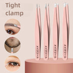 Precision Stainless Steel Tweezers For Eyebrow Hair Facial Hair Removal, Splinter, Blackhead Slant Tip Angle Tip Pointed Tip