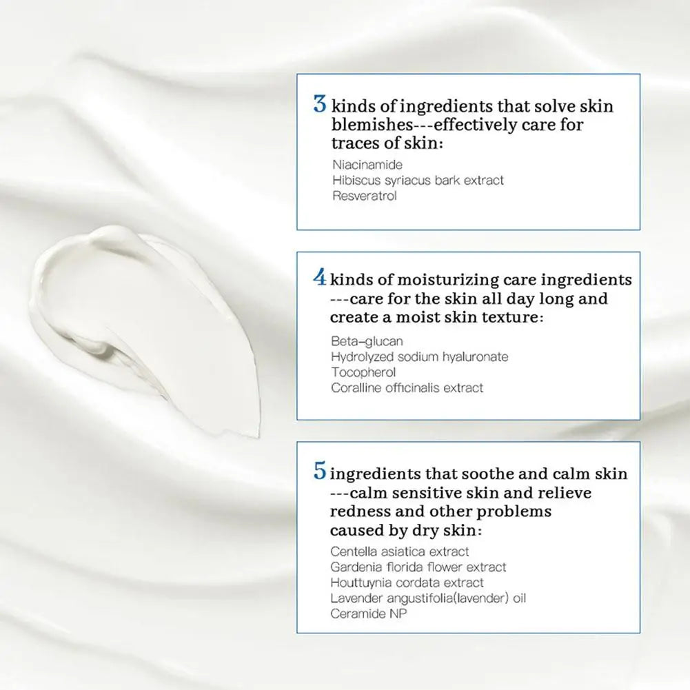 Korean Blemish Relief Face Cream Anti-Aging Moisturizer Soothing,Nourishes Repairs Korean Cosmetics for Sensitive Skin Care