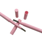 Eyebrow Pencil Waterproof Natural Long Lasting Smooth Blendable High Pigment Brow Pencil Eye Makeup Pink Box Custom Logo 10pcs