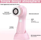 Facial Cleansing Brush Face Scrubber Electric Exfoliating Spin Cleanser Device Waterproof Deep Cleaning Massage Remove Blackhead