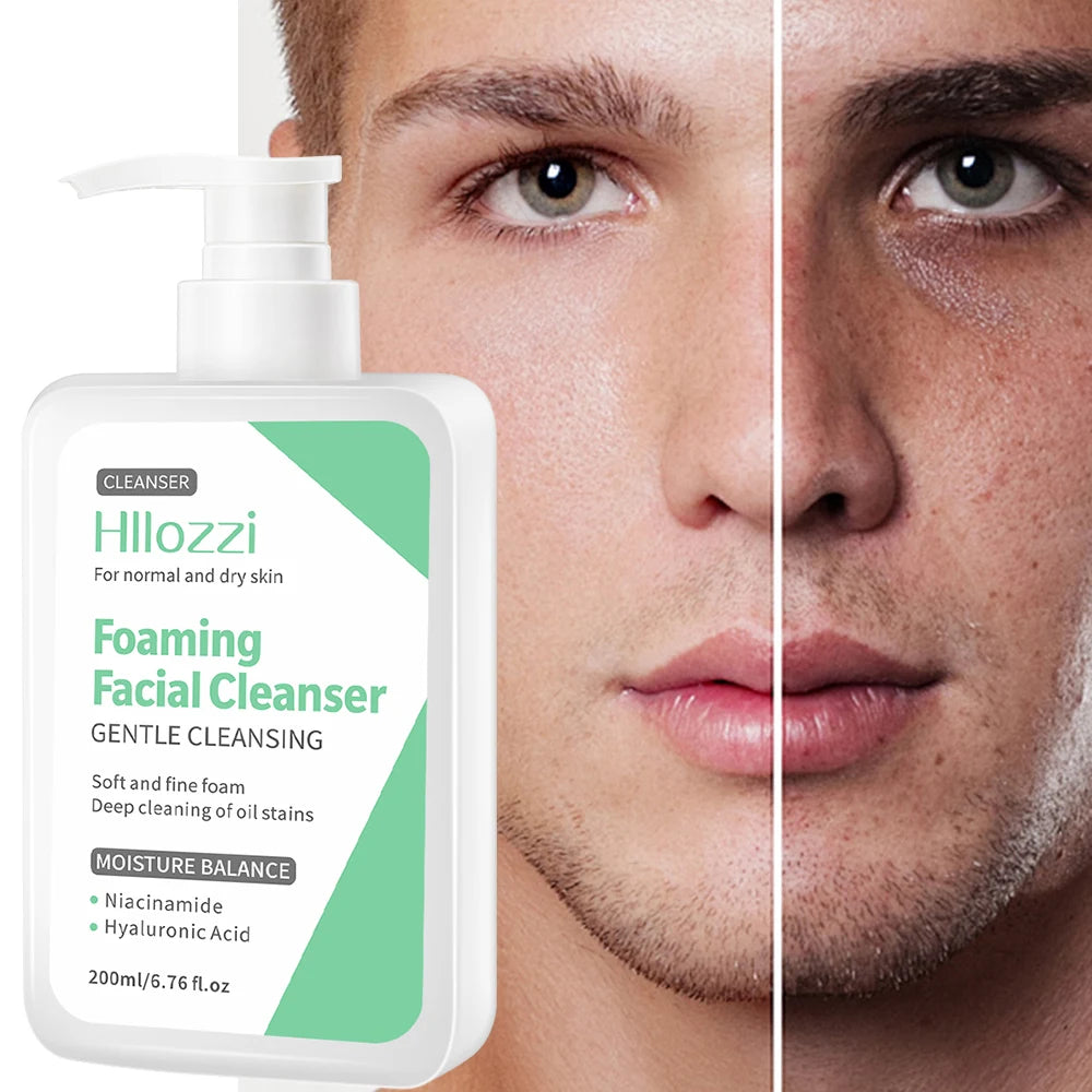 Men's facial cleanser, moisturizing, refreshing and clean skin, summer skin care products, oil control, blackhead removal