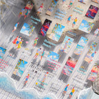 Halloween 5D Nail Art Stickers Sweet Pink Heart-Shaped Pumpkins Black Cat Bat Flocks Ghosts Skeleton Manicure Decal for Girls