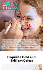 Halloween Face&Body Paint Tray,Rainbow Colorful Oil-Soluble Face Makeup Painting Palette for Festivals,Parties&Butterfly Makeup