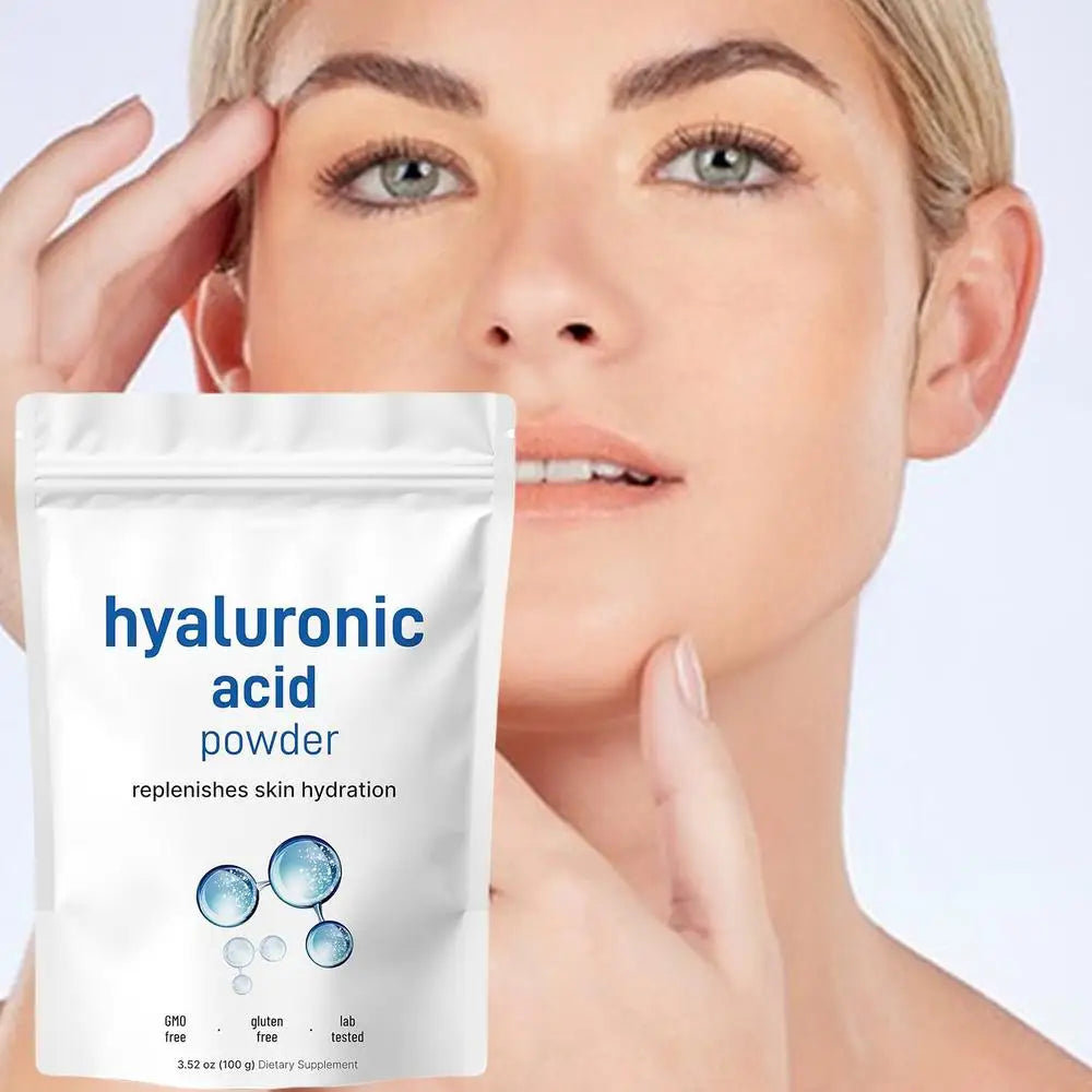 100g Hyaluronic Acid Powder, Deep moisturizing ,Moisturizing and Whitening,top Cosmetic Ingredients Anti-aging Food Grade