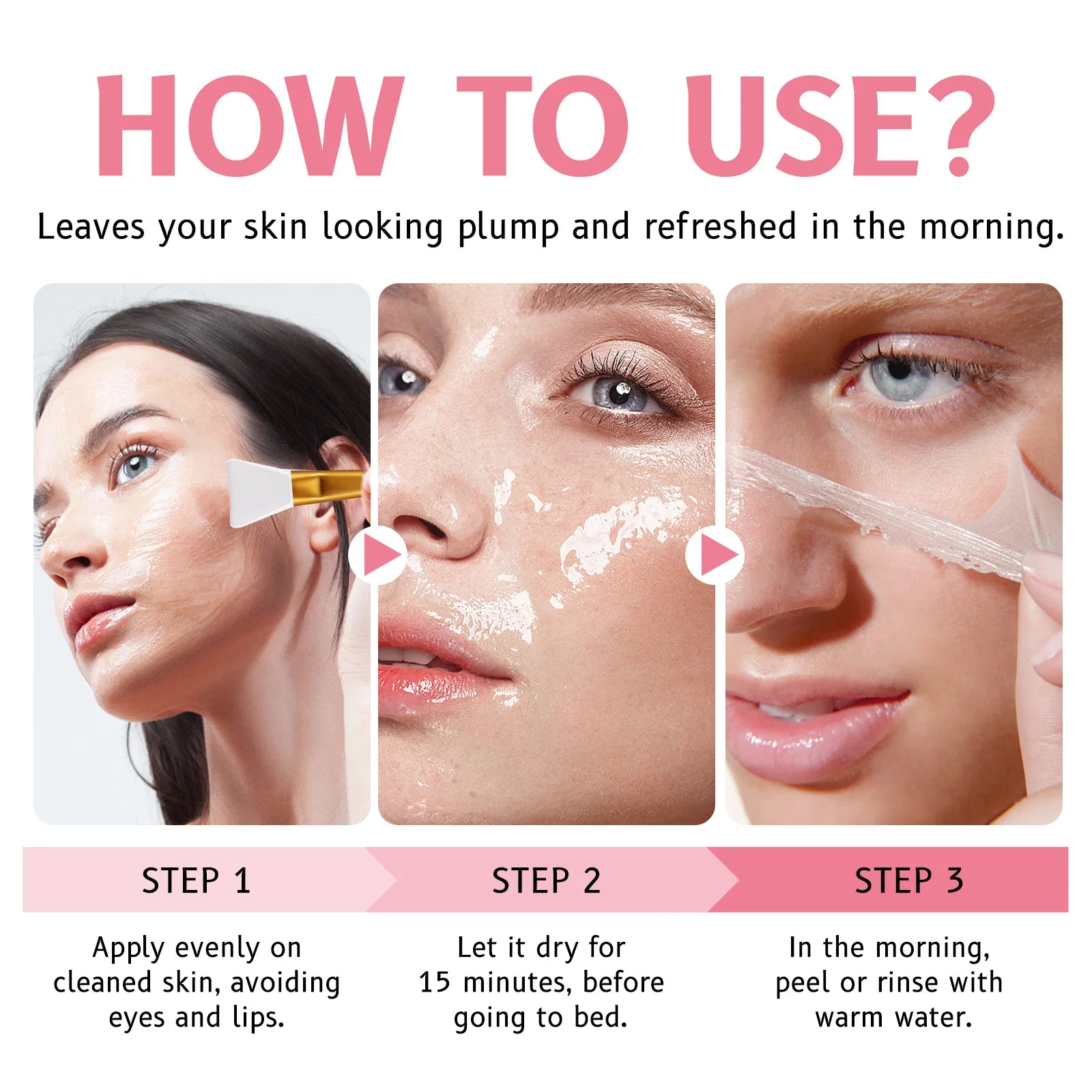 Collagen Night Wrapping MaskReduces Sagging & Dullness Hydrolyzed  Elasticity Hydration Skin Care for All Skin Types