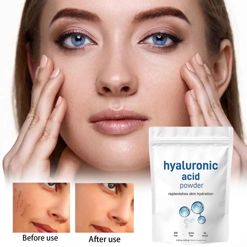100g Hyaluronic Acid Powder, Deep moisturizing ,Moisturizing and Whitening,top Cosmetic Ingredients Anti-aging Food Grade