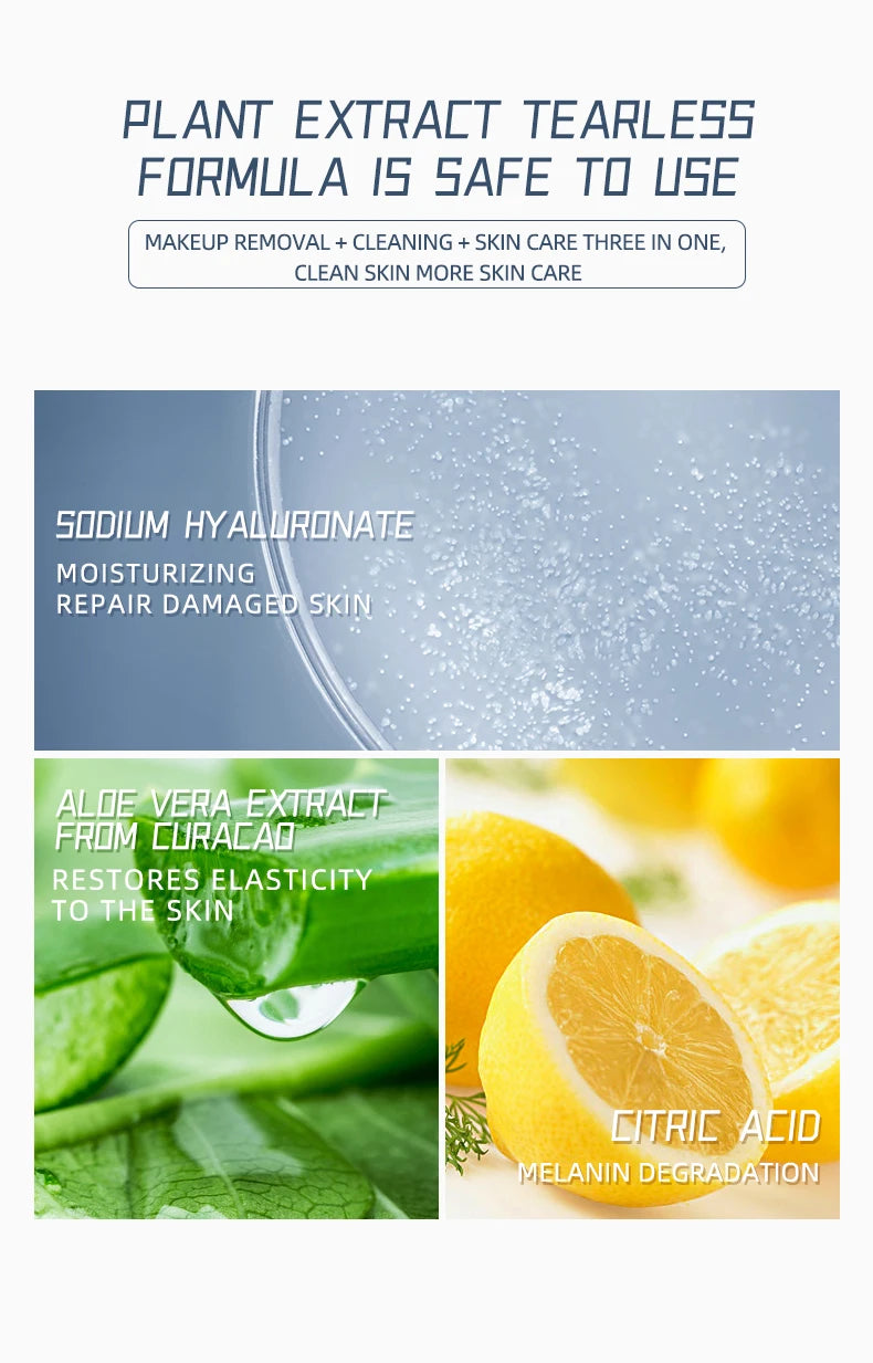 Portable makeup remover, gentle and non-irritating, deep cleansing and moisturizing