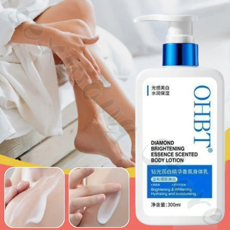 300g OHBT body lotion nourishes and cares for the skin to improve acne, rough and dry skin texture is refreshing and not greasy