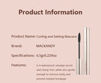 MACKANDY Curling Mascara Volumizing & Lengthening Formula, Buildable, Clump Resistant, Longwear Smudge-Resistant Black Mascara