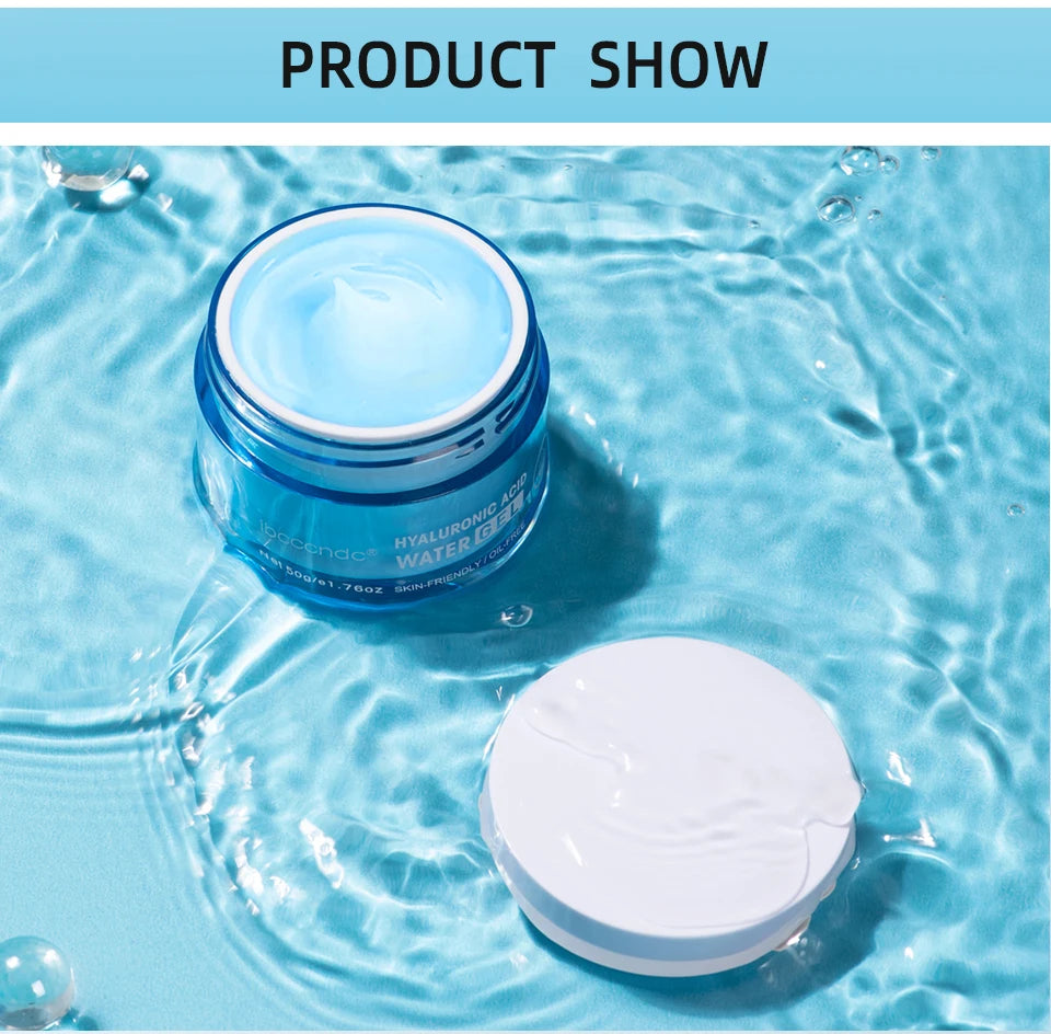 Hyaluronic Acid Hydrating Water Gel/Moisturizing Facial Cream Daily Face Moisturizer for Dry Skin Improve Dryness 50g