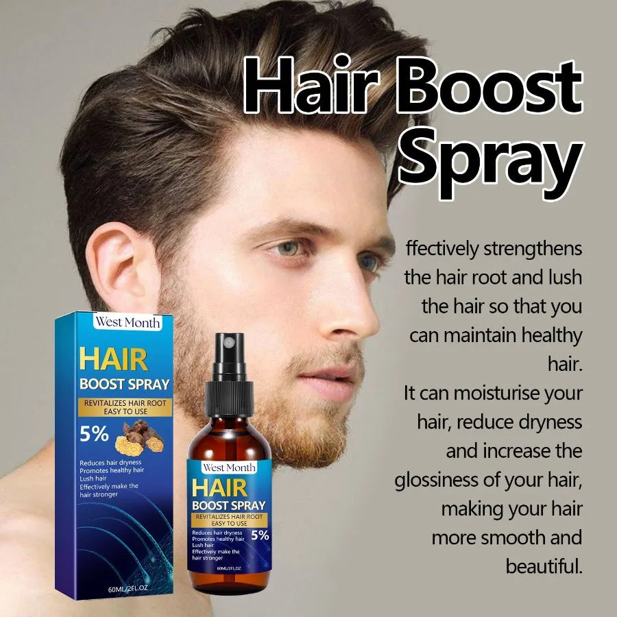 WestMonth Hair Boost Spray Strong Hair Solid Hair Moisturizing Scalp Hair Roots Beard Hair Care Spray
