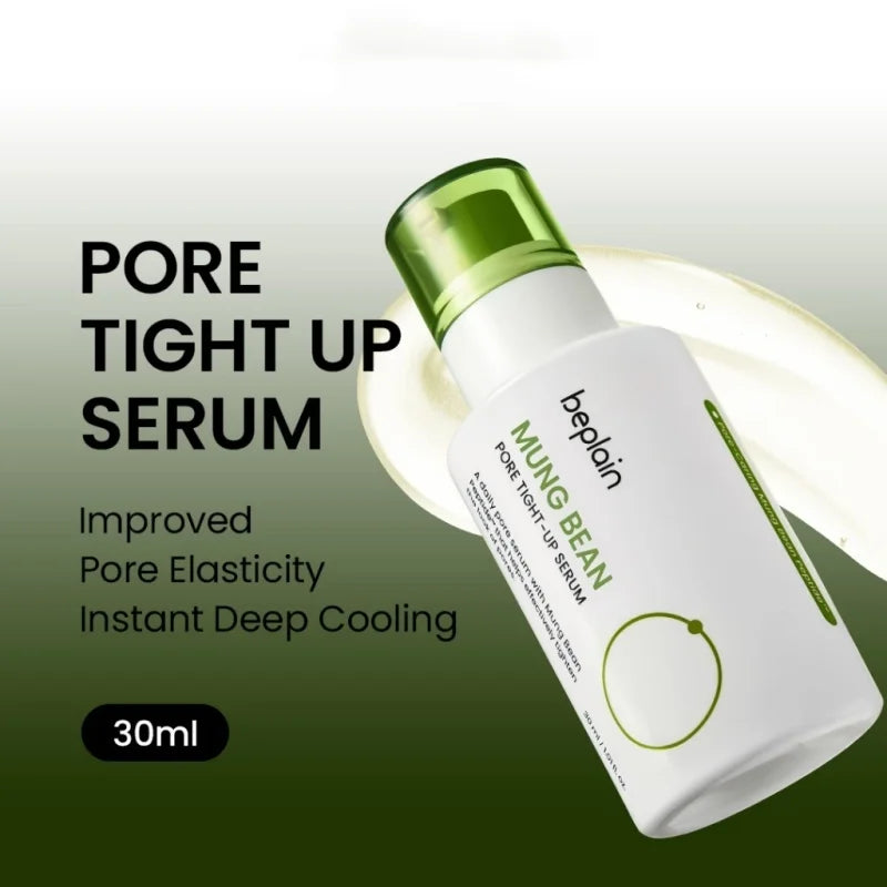 Korean Skincare Products BEPLAIN Mung Bean Pore Serum,Deep Cleansing Foam,facial Pore Remover Clay Mask and Makeup Remover Oil