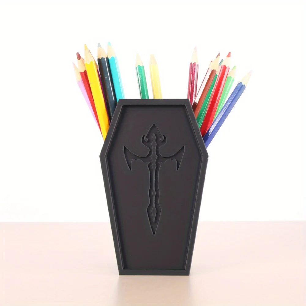 Halloween Grave Cartoon Makeup Brush and Pen Organizer
