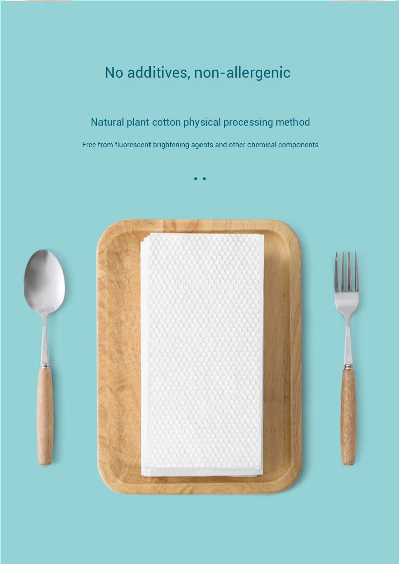 Disposable Thick 100% Cotton Face Towel Make Up Soft Removing Wipes Dry Cleanser Towelettes For Skin Care