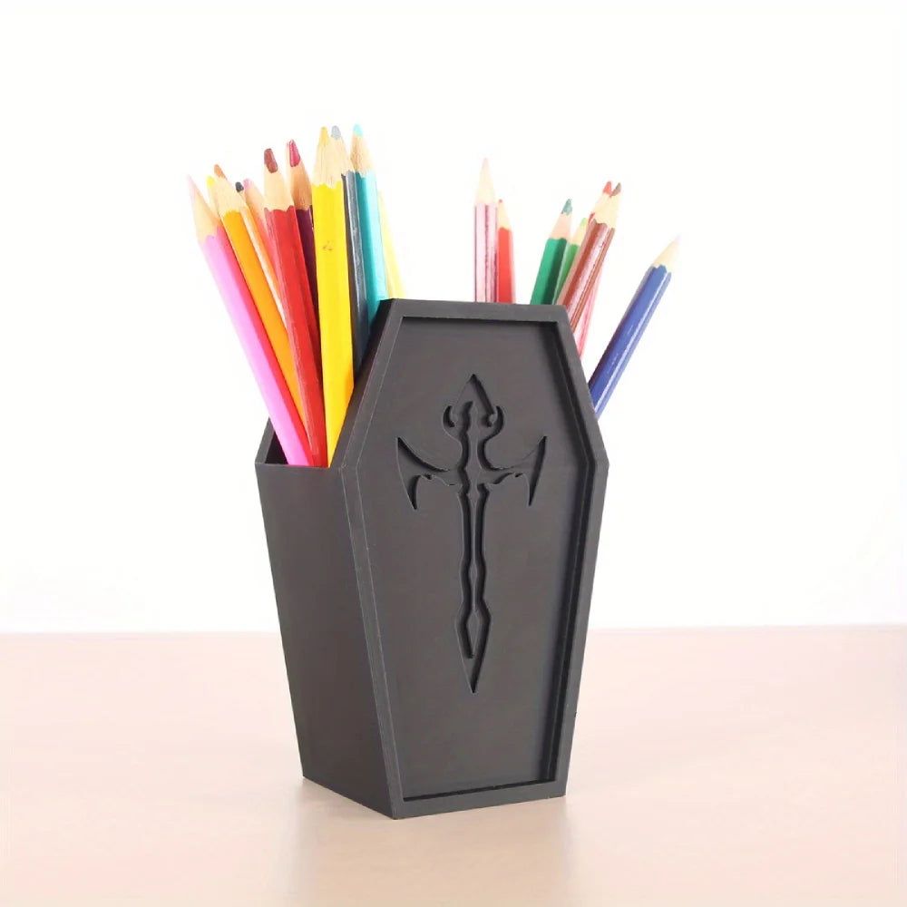 Halloween Grave Cartoon Makeup Brush and Pen Organizer